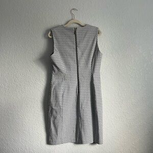 Calvin Klein Black and White Patterned Mini Dress